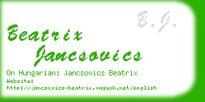 beatrix jancsovics business card